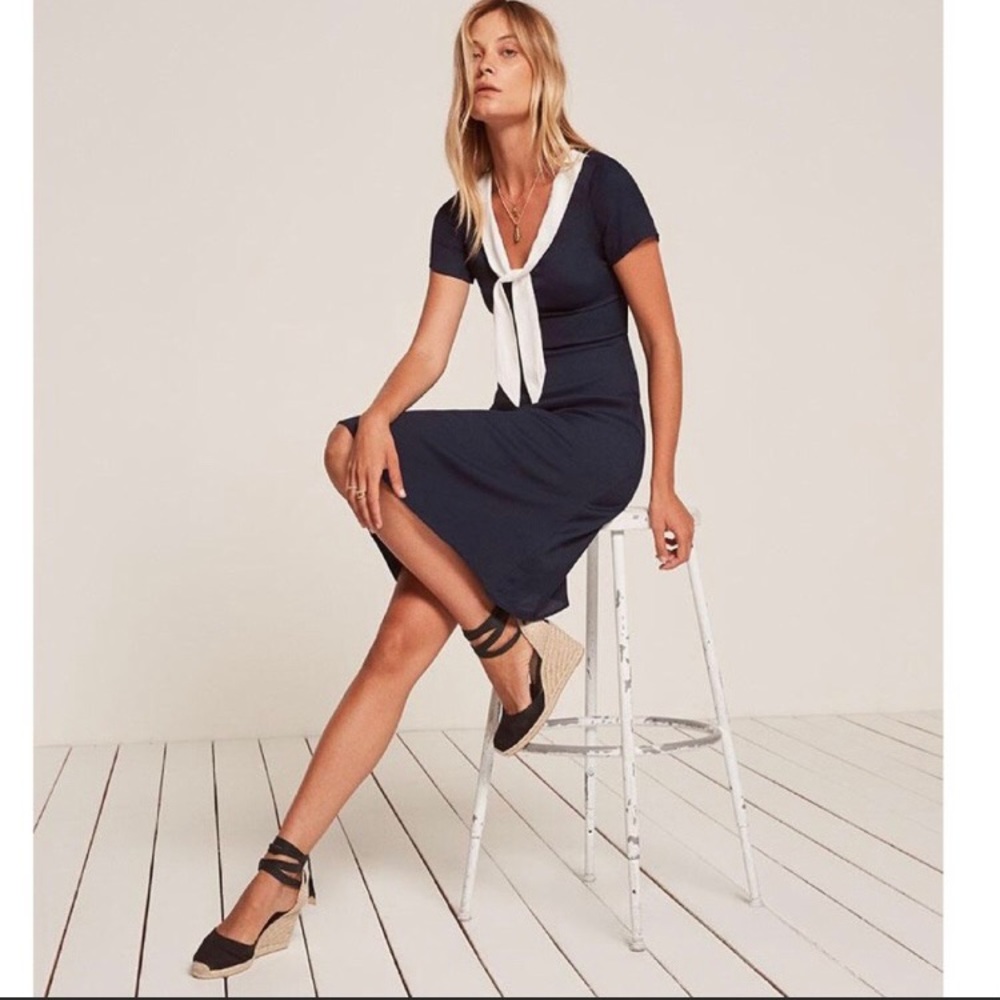 Reformation Navy Sailor Dress